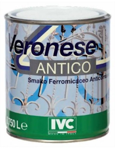 IVC Veronese Antico Ferromicaceo Anticorrosivo Grigio Scuro Grana Fine LT 0,75