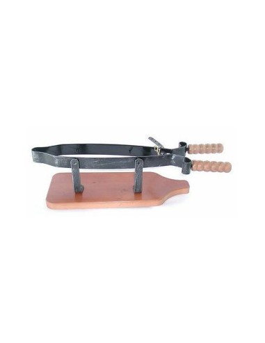 Morsa Ferma Prosciutto In Ferro Battuto E Legno Cm 64x25x20 H