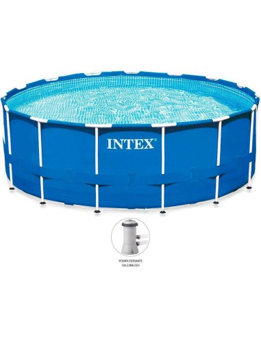 Piscina Fuori Terra Rotonda Intex 366x76cm Con Pompa A Filtro