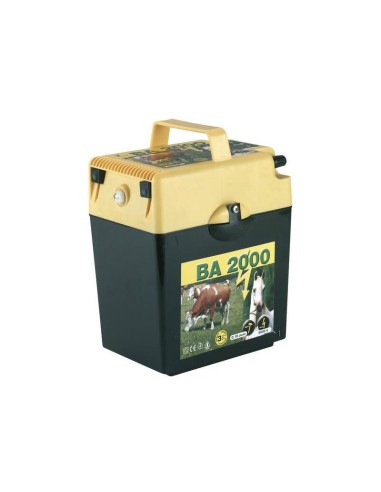 Elettrificatore recinto cavalli, bovini, ovini BA 2000, batteria 9 V, recinto max 8,0 km.