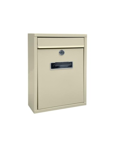 Cassetta postale Atene, in acciaio, beige, cm. 21,5x8,5x31 h Utilia.