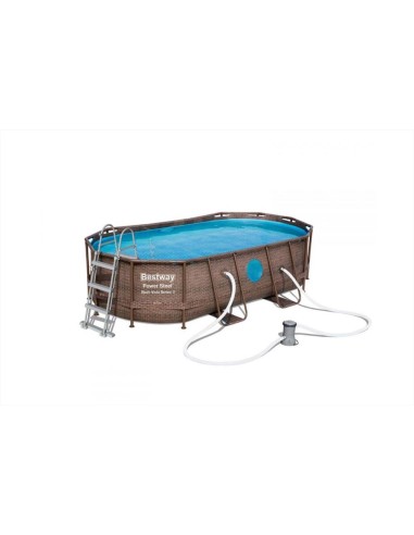 Piscina Fuori Terra Bestway Oblò 427x250x100cm Pompa A Filtro