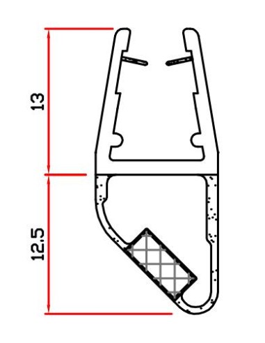 Guarnizione Per Box Doccia 2 MT mod 412 Sns+Nsn