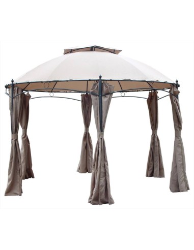 Gazebo Esagonale 3.5x2.7 h Mt Gotic Acciaio Poliestere