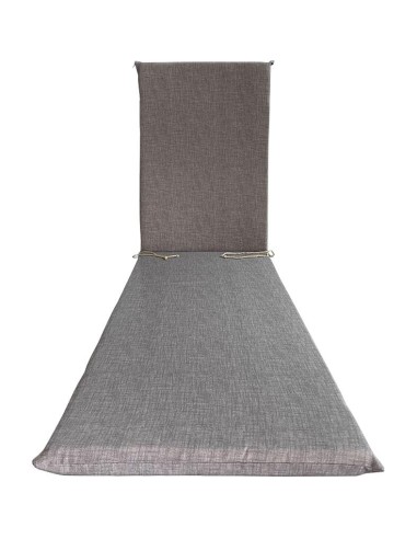 Cuscino Per Sdraio Con Schienale Alto Garden Grigio In Cotone