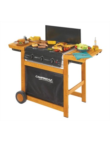 Barbecue a Gas BBQ 3 Fuochi GPL Metano Campingaz Adelaide 3 Woody DualGas