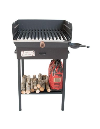 Barbecue In Ferro Battuto Cm 50x40x94h 3 Posizioni Family