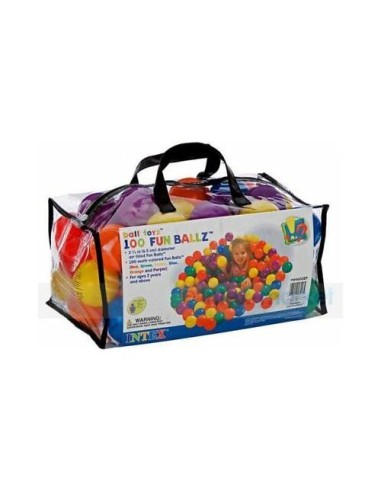 Intex 100 Palline Colorate Piscina Gioco Bambini Colori Assortiti 